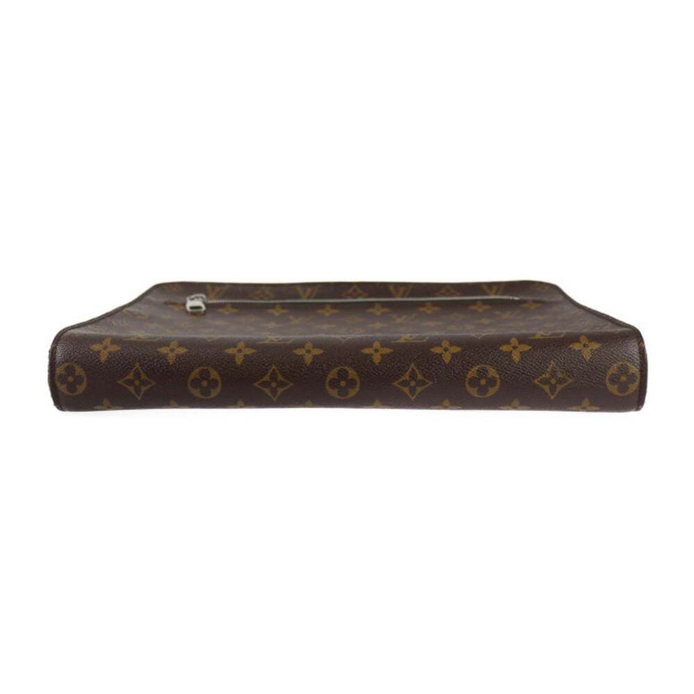 LOUIS VUITTON Authentic Black Monogram Leather Clutch Bag - Picture 4 of 9